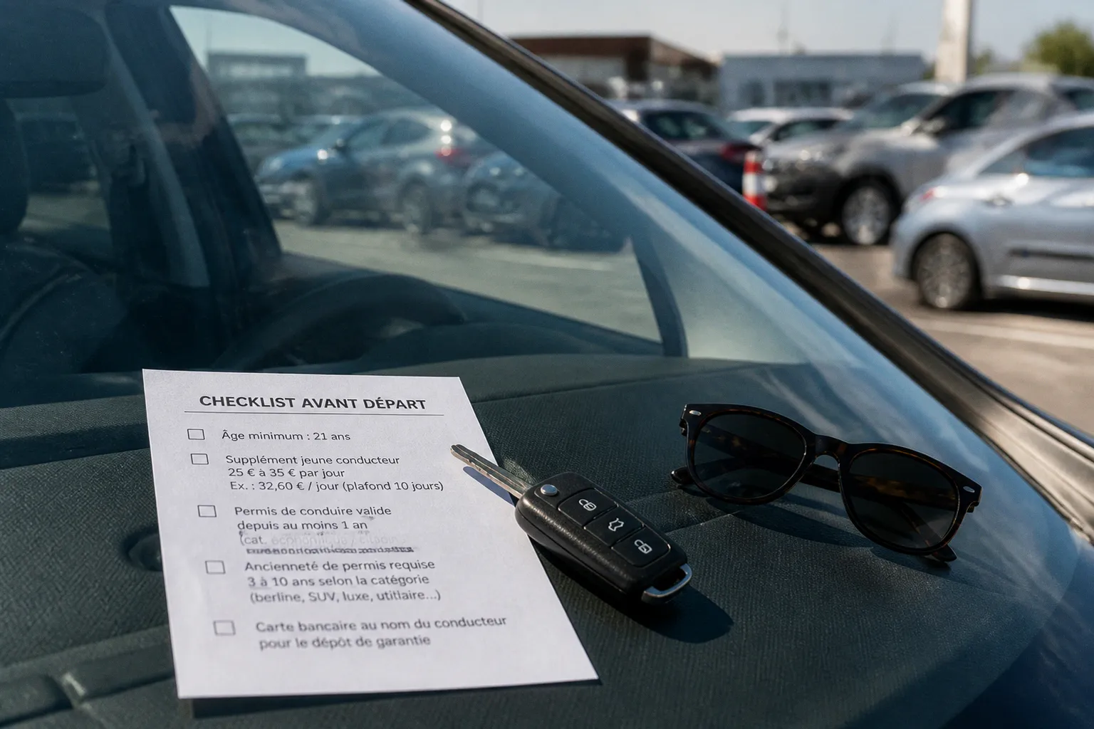 Location voiture jeune conducteur : la checklist avant départ